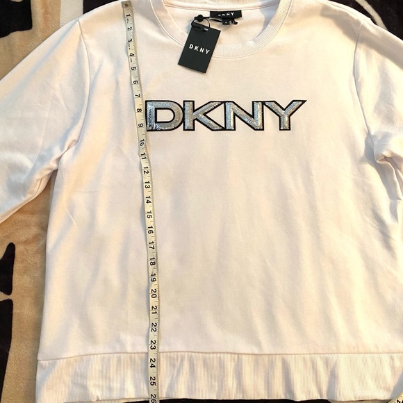 DKNY Silver Sequins Sweatshirt ✨✨✨ - Picture 8 of 9
